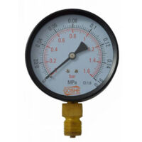 Manometro 100 mm, 16 bar, ingresso laterale M20x1,5 + riduzione 1/2"