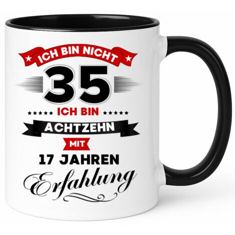 Taza divertida, un regalo para un cumpleaños número 35 (1/3)