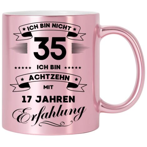 Taza divertida, un regalo para un cumpleaños número 35 (1/2)