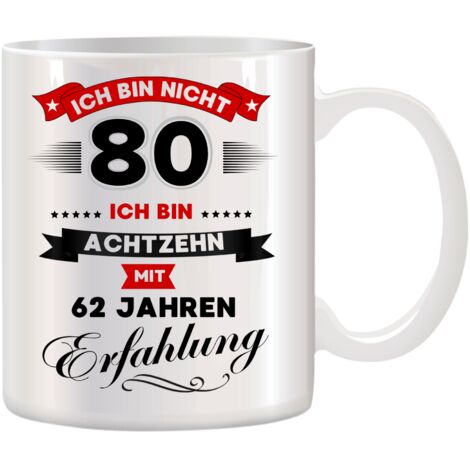 Taza divertida, regalo para un 80 cumpleaños (1/2)