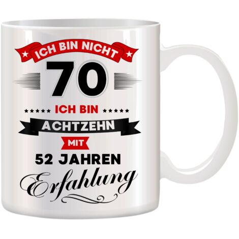 Taza divertida, regalo para un 70 cumpleaños (1/2)