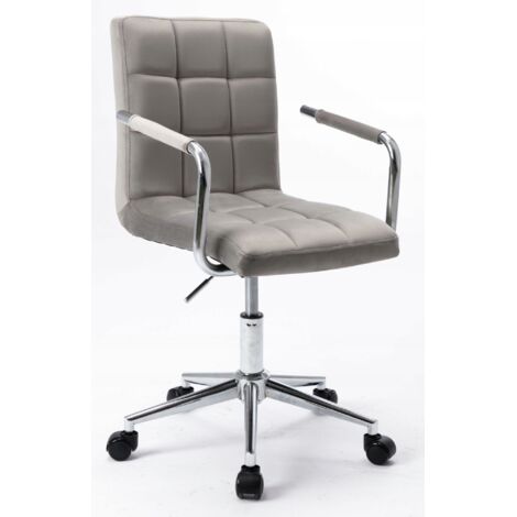 Sillón giratorio de terciopelo acolchado GRIS para habitación infantil de Furnitex (1/5)