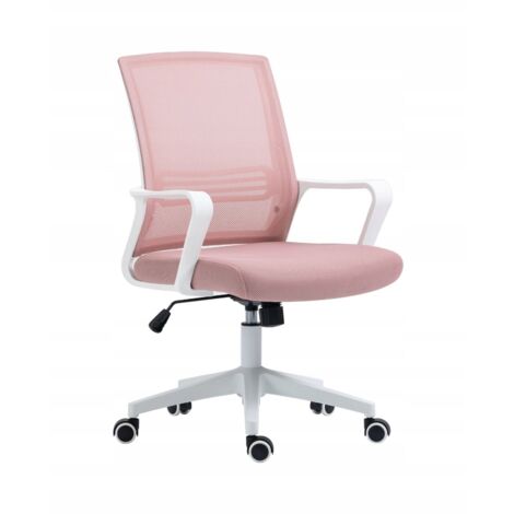 SILLA GIRATORIA ROSA CON MEMBRANA PARA NIÑA PARA ESCRITORIO DE ESTUDIO