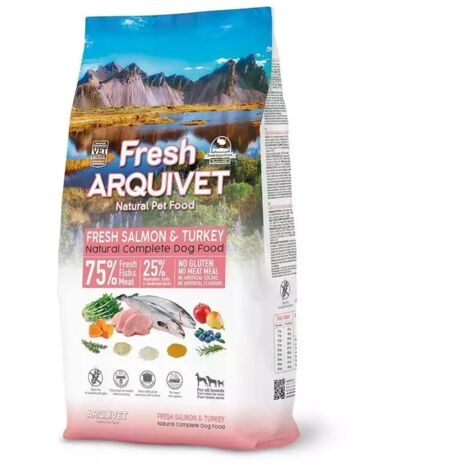 Alimento semihúmedo para perros ARQUIVET FRESH salmón/pavo 10 kg