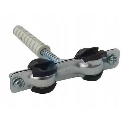 Abrazadera metálica con goma para tubos dobles de 3/8" (15-19 mm) (1/3)