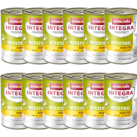ANIMONDA Integra Protect Alimento húmedo intestinal de pollo para perros, lata de 12 x 400 g