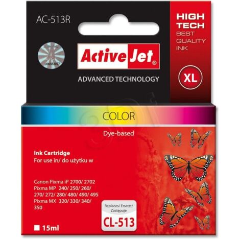 Tinta ActiveJet para Canon CL-513 reg AC-513R (1/2)