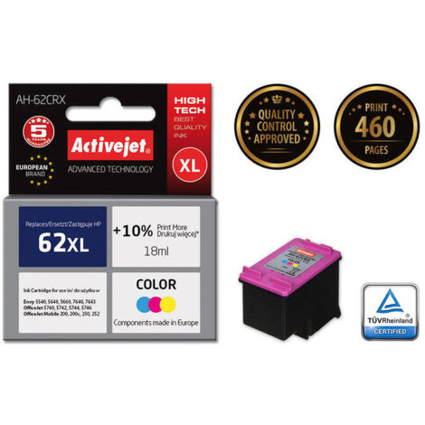 Tinta ActiveJet para HP 62XL C2P07AE reg AH-62CRX (1/2)