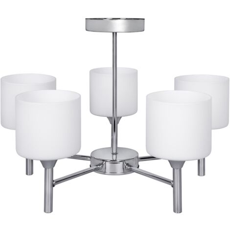 Classic chandelier pendant ceiling lamp Activejet MIRA Chrome 5xE27 for living room (1/5)