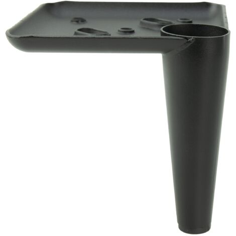 Pata de mueble, estilete, negro mate, altura 10 cm