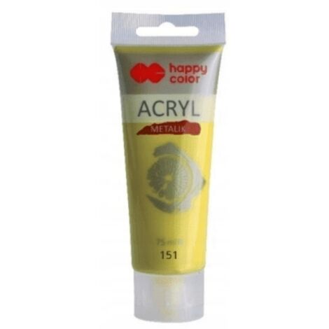 Pintura acrílica 75 ml verde dorado metalizado (151) 1123 (1/3)