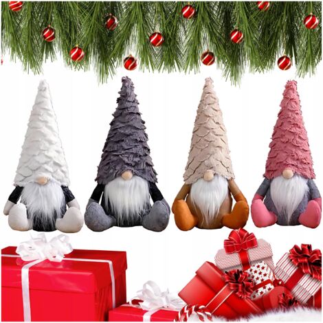 Juego de 4 gnomos navideños para el árbol de Navidad. (1/5)