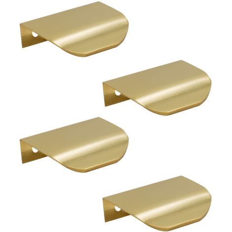 Tirador para mueble con borde dorado de 4 x 50 mm
