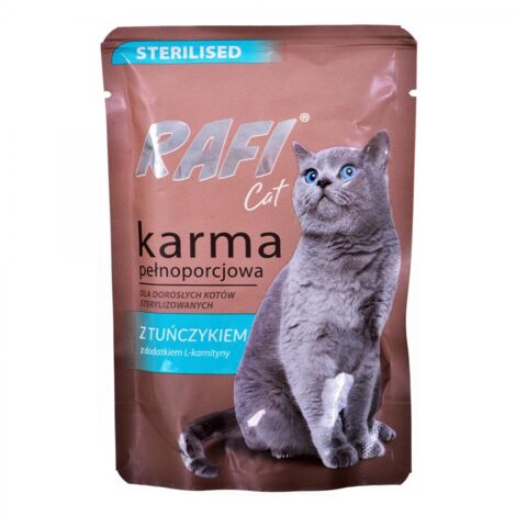 RAFI Gato esterilizado con atún - alimento para gatos 100g (1/2)