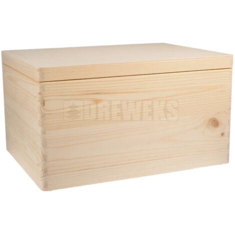 Caja de almacenamiento grande con tapa y bisagras de martillo.