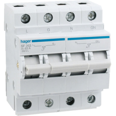 Interruptor modular de red-generador, 63 A, 2 polos I-0-II