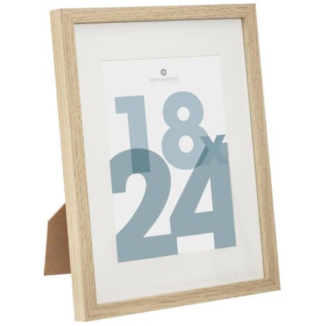 Marco de fotos Manu - madera y cristal - 18x24 cm - Atmosphera créateur d'intérieur