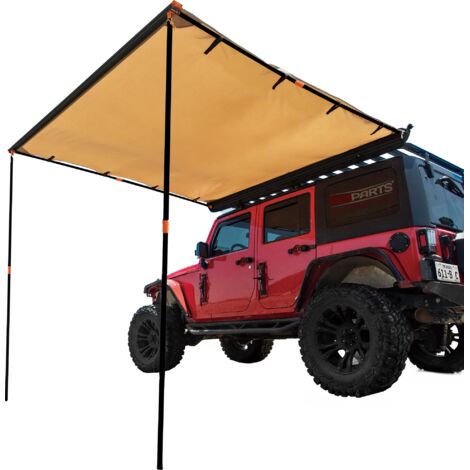 Toldo impermeable para techo de coche de 2,5 x 2,5 m - Montaje lateral