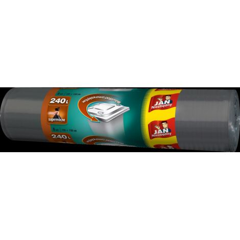 Bolsas de basura Jan Niezbędny 240l 8 piezas universales negras (1/2)