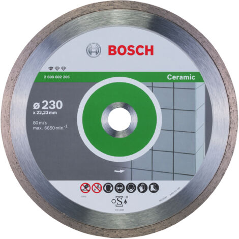 Bosch Professional 1x Disco Tronzador de Diamante Standard for Ceramic (para Azulejos, Cerámica, 230x22.23x1.9x7 mm, Accesorios para Amoladora)