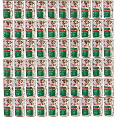 Comida húmeda para perros TROPI con carne de res en salsa 415 g x 60 uds. CARNE DE RES para perros