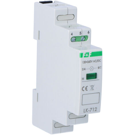 Lámpara de señalización LK-712 G 1xLED verde, Un=130÷260V AC/DC