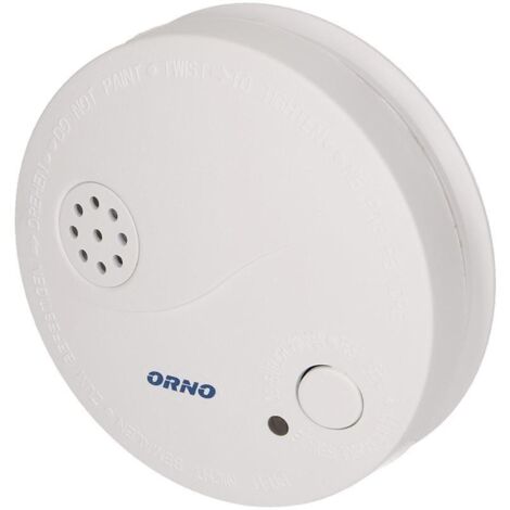 Detector de humo y fuego DC-609, alimentado por pilas, color blanco.