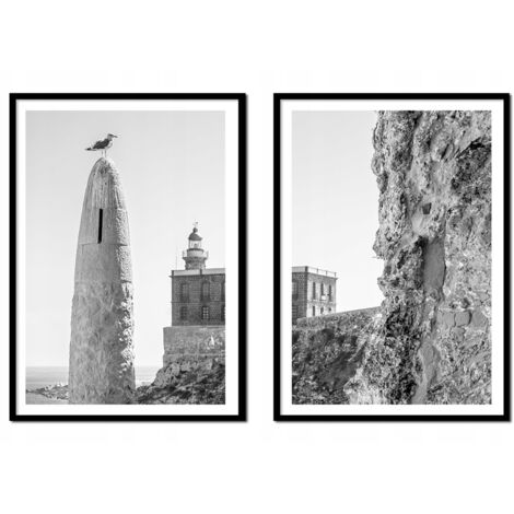 PÓSTER CON MARCO 53x73cm Díptico Conjunto de 2 cuadros Faro P2142 (1/4)