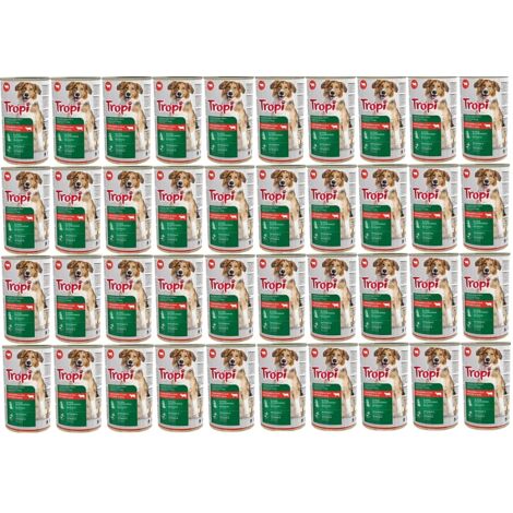 Comida húmeda para perros TROPI con carne de res en salsa 415 g x 40 uds CARNE DE RES para perros