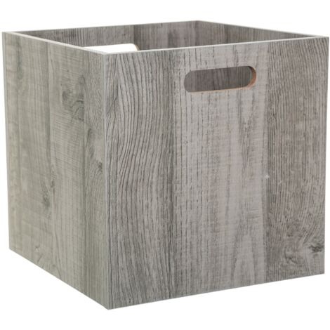 FIVE Caja de almacenamiento de madera - Gris