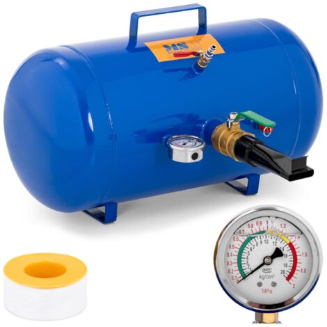 Depósito de presión para inflar neumáticos con manómetro 6-8 bar 38,5 l