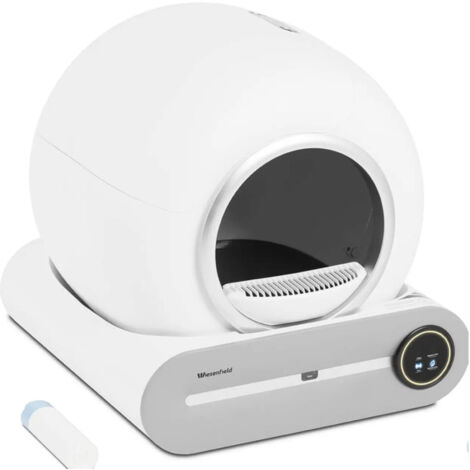 Caja de arena para gatos autolimpiable con esterilización de plasma controlada por aplicación