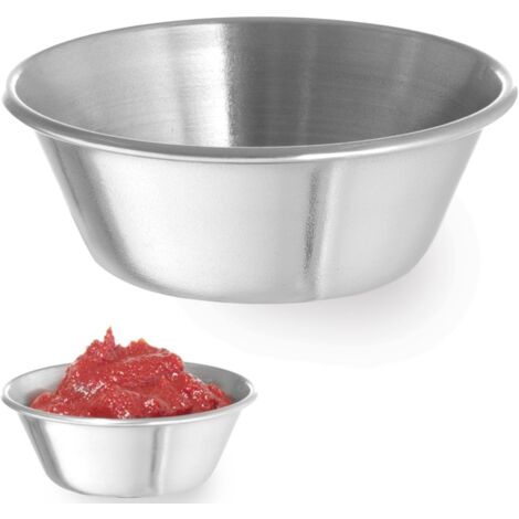 Bol tipo ramequín, recipiente de acero inoxidable para salsas y aderezos, diámetro 62 mm, 12 unidades, 45 ml - Hendi 400012 (1/3)