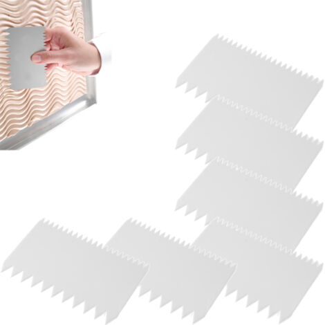 Raspador de repostería dentado rectangular COMB - SET 6 uds - HENDI 554173 (1/4)