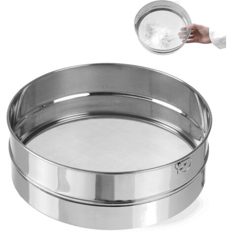 Tamiz denso para repostería, para tamizar azúcar glas, diámetro 247 mm, acero - Hendi 637791 (1/3)