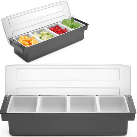 Organizador de recipientes para camareros para aditivos de cócteles (4 insertos)