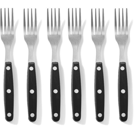 Juego de 6 tenedores para carne de acero inoxidable - Hendi 781432