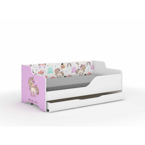 Cama infantil LILU 160x80 UNICORNIO ROSA - conjunto