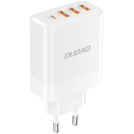 Cargador de pared Dudao A5HEU 3x USB-A 1x USB-C PD20W - blanco