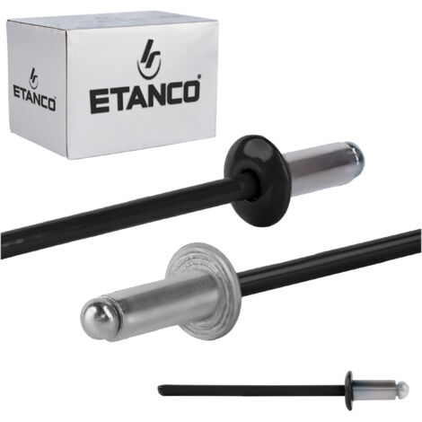 Remaches abiertos de aluminio 3,2x6 mm RAL9005 (1/5)