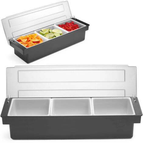 Organizador de recipientes para aditivos de cócteles para camareros - 3 insertos (1/3)