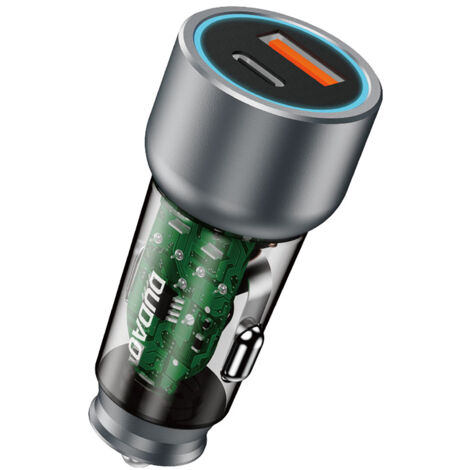 Cargador de coche R4T 30 W USB-A USB-C - Gris (1/5)