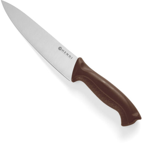 Cuchillo de cocina para embutidos y carnes cocidas HACCP 320mm - marrón - HENDI 842669