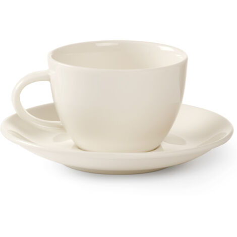 Juego de 6 tazas de café de porcelana de 210 ml
