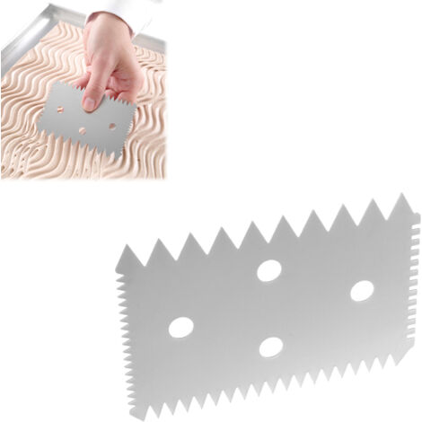 Raspador de confitería rectangular dentado de acero inoxidable 102x69mm - HENDI 554234 (1/3)