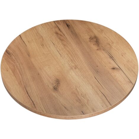 Tablero de mesa laminado de roble artesanal, redondo, 68 cm de diámetro, para mesa o mesa de centro