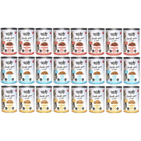 Comida húmeda para gatos Tuf Tuf Mix de Sabores 24 uds x 415 g