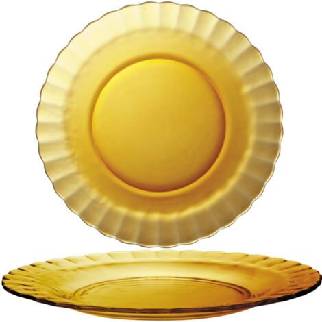 Placa naranja Duralex PICARDIE AMBER 230 x 20 mm - juego de 6