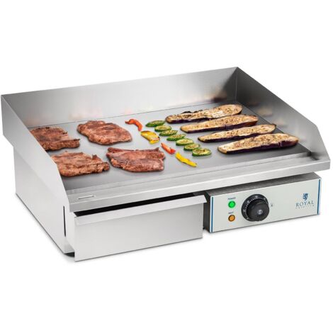 Parrilla eléctrica con borde alto, ancho 55 cm