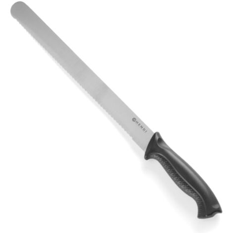 Cuchillo profesional para pan y masa negro HACCP 300 mm - Hendi 843109